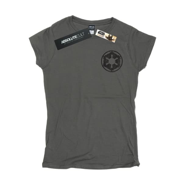 Star Wars Dam/kvinnor The Mandalorian Galactic Empire Insignia T-shirt i bomull med brösttryck