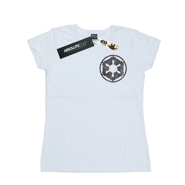 Star Wars Dam/kvinnor The Mandalorian Galactic Empire Insignia T-shirt i bomull med brösttryck