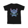 Miniatyrbillede 1 af 3: Disney Mens Lilo And Stitch Ohana Blue Glitch T-Shirt