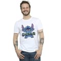 Miniatyrbillede 2 af 3: Disney Mens Lilo And Stitch Ohana Blue Glitch T-Shirt