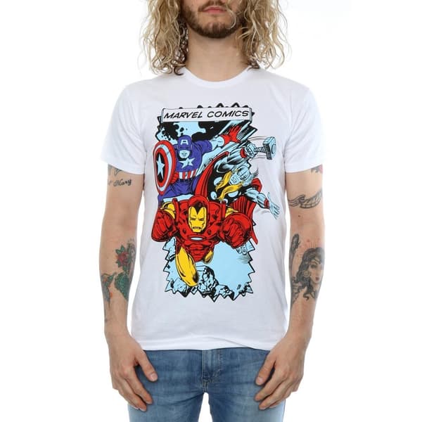 Marvel T-shirt med seriefigurer för herrar