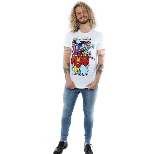Marvel T-shirt med seriefigurer för herrar
