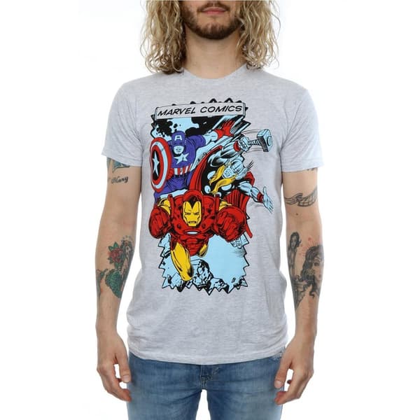 Marvel T-shirt med seriefigurer för herrar