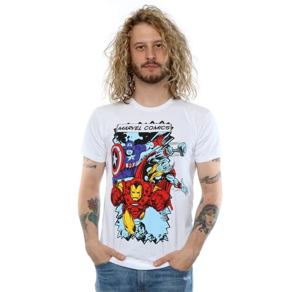 Marvel T-shirt med seriefigurer för herrar