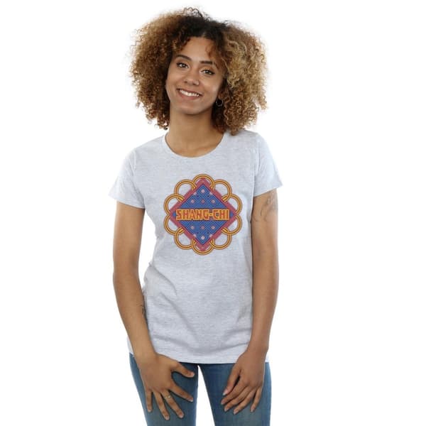 Marvel Womens/Ladies Shang-Chi And The Legend Of The Ten Rings Neon Ring Logo Cotton T-Shirt