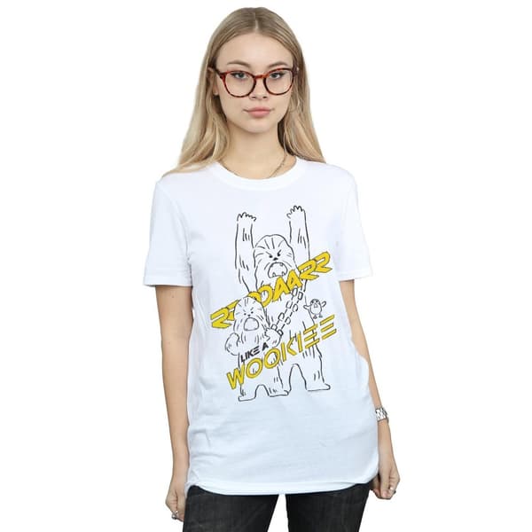 Star Wars Womens/Ladies Roar Like A Wookiee Cotton Boyfriend T-Shirt