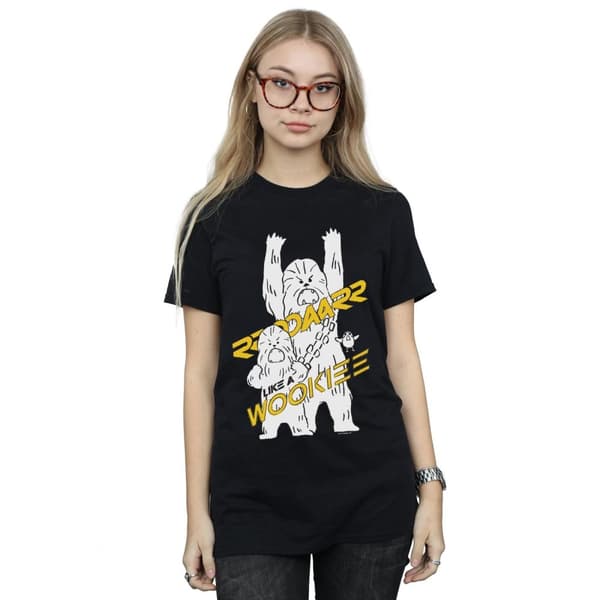 Star Wars Womens/Ladies Roar Like A Wookiee Cotton Boyfriend T-Shirt