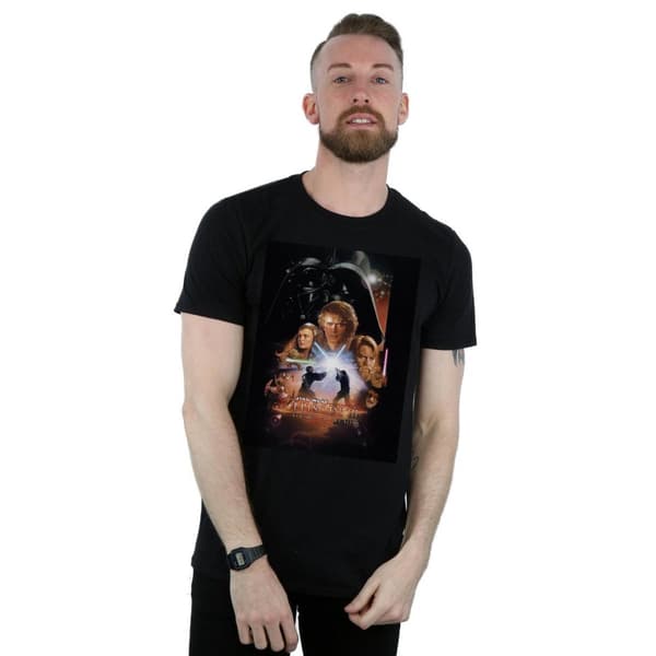 Star Wars T-shirt med filmaffisch från Episode III för herrar