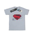 Miniatyrbilde 1 av 5: DC Comics Womens/Ladies Justice League Movie Superman Logo Cotton Boyfriend T-Shirt