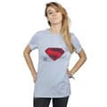 Miniatyrbilde 2 av 5: DC Comics Womens/Ladies Justice League Movie Superman Logo Cotton Boyfriend T-Shirt