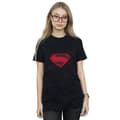 Miniatyrbilde 2 av 5: DC Comics Womens/Ladies Justice League Movie Superman Logo Cotton Boyfriend T-Shirt