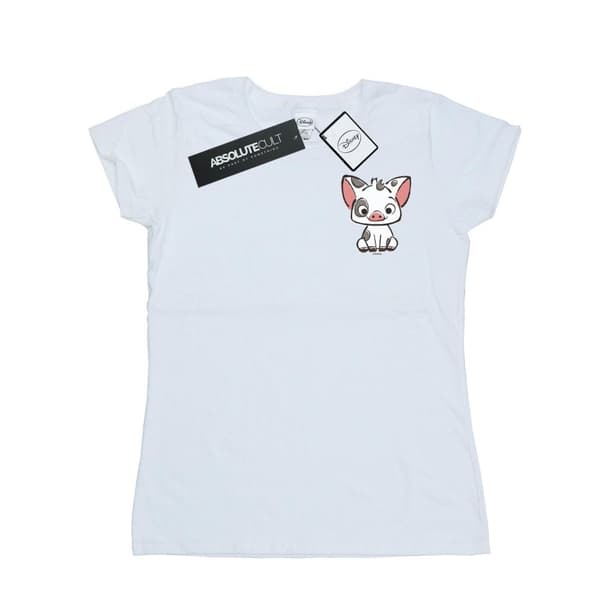 Disney Womens/Ladies Moana Pua The Pig Breast Print Cotton T-Shirt