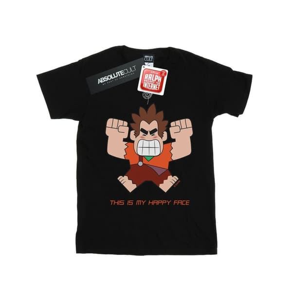 Disney Dam/Tjej Wreck It Ralph Happy Face Boyfriend T-shirt i bomull