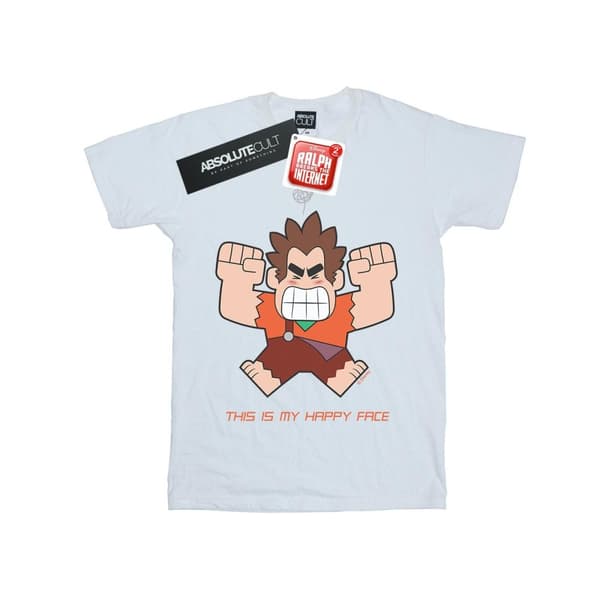 Disney Dam/Tjej Wreck It Ralph Happy Face Boyfriend T-shirt i bomull