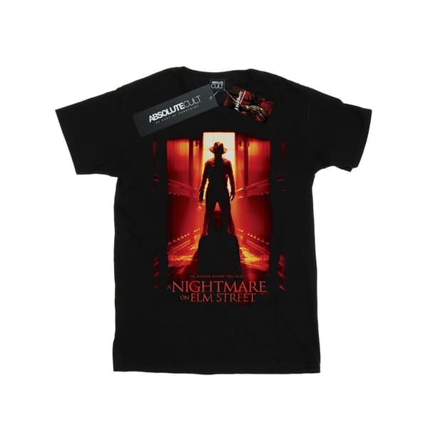 A Nightmare On Elm Street Womens/Ladies He Knows Where You Sleep Cotton Boyfriend T-Shirt