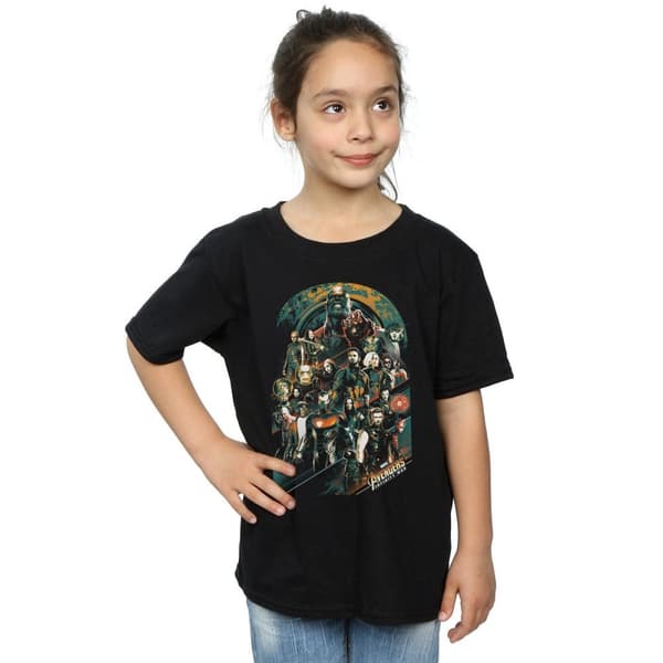 Marvel T-shirt i bomull med Avengers Infinity War-team för flickor