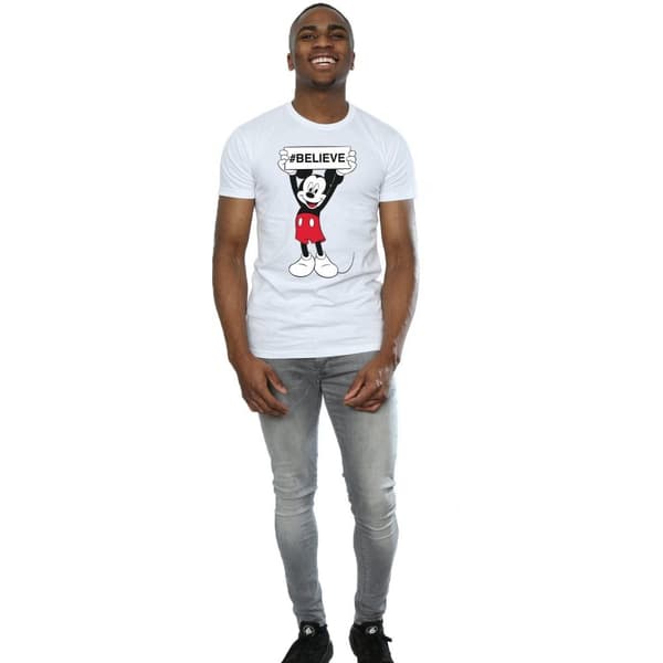Disney Mens Mickey MouseBelieve T-shirt