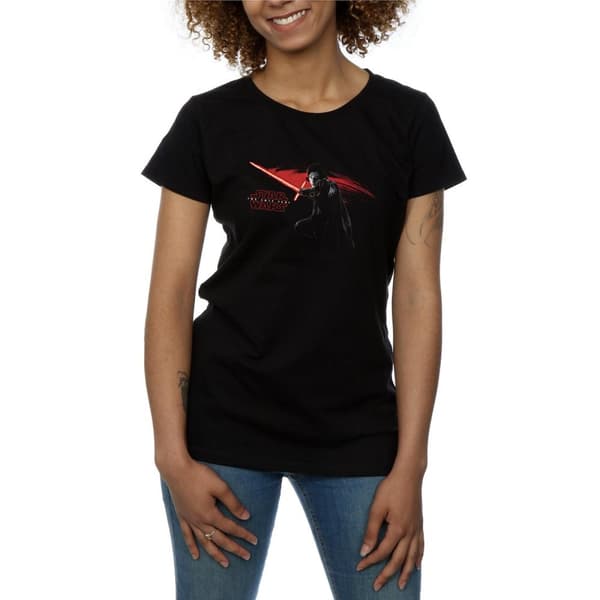 Star Wars Womens/Ladies The Last Jedi Kylo Ren Hand Cotton T-Shirt
