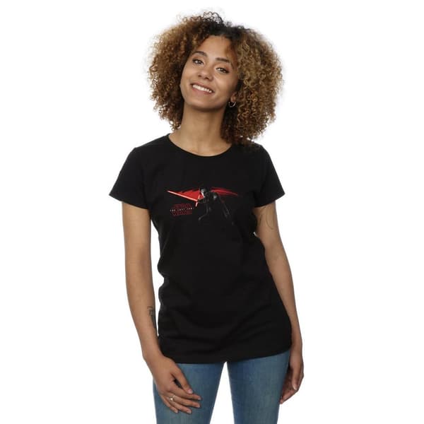 Star Wars Womens/Ladies The Last Jedi Kylo Ren Hand Cotton T-Shirt