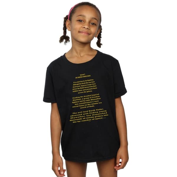Star Wars Girls The Empire Strikes Back Opening Crawl Cotton T-Shirt