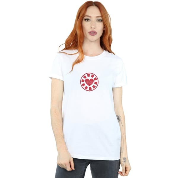 Marvel Womens/Ladies Avengers Endgame I Love You 3000 Tony Stark Heart Cotton Boyfriend T-Shirt