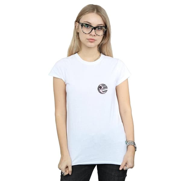 Star Wars Womens/Ladies Death Star Chest Print Cotton T-Shirt