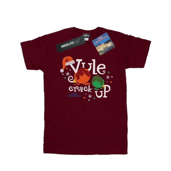 National Lampoon´s Christmas Vacation Dam/Tjej - Yule Crack Up Boyfriend-T-shirt i bomull