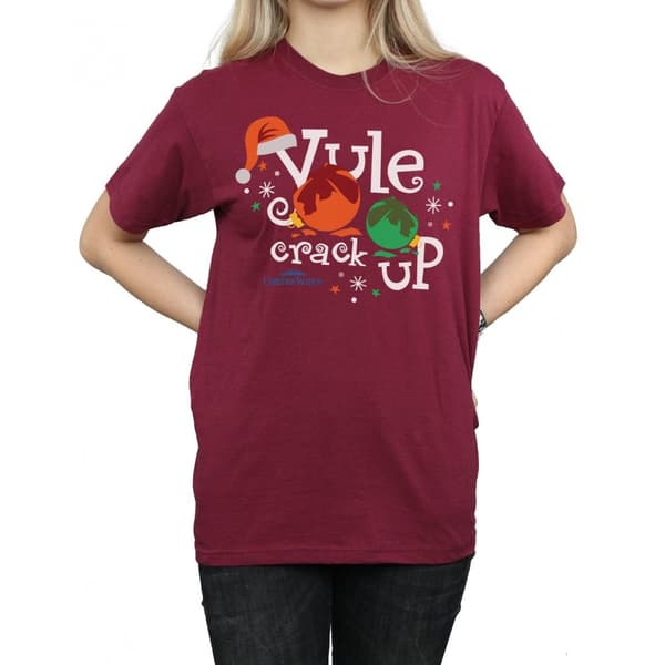 National Lampoon´s Christmas Vacation Womens/Ladies Yule Crack Up Cotton Boyfriend T-Shirt