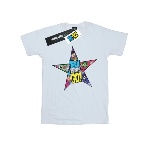 DC Comics Dam/Tjej Teen Titans Go Star Logo Boyfriend T-shirt i bomull
