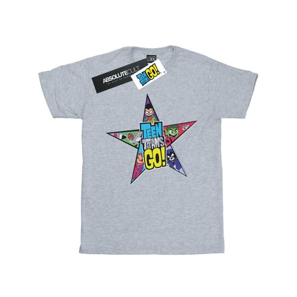 DC Comics Dam/Tjej Teen Titans Go Star Logo Boyfriend T-shirt i bomull