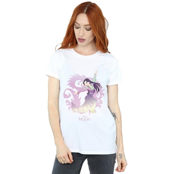 Disney Womens/Ladies Mulan Dragon Fight Cotton Boyfriend T-Shirt