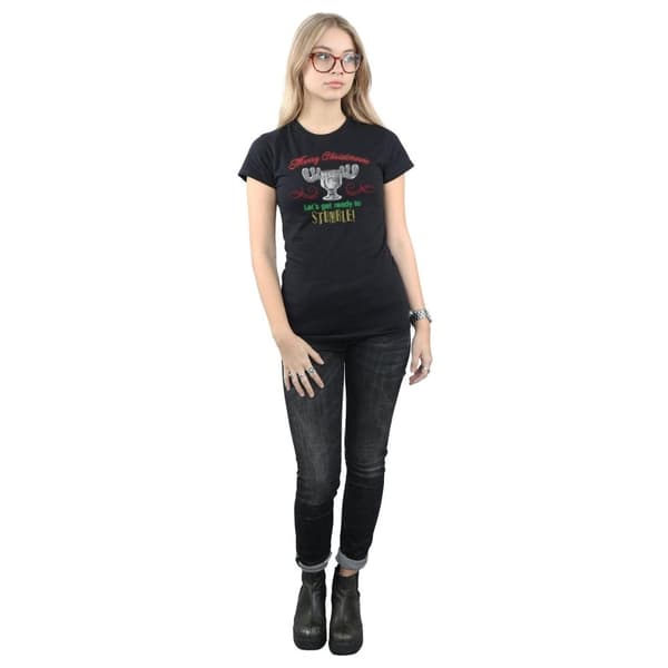 National Lampoon´s Christmas Vacation T-shirt i bomull med älghuvud - dam/dam