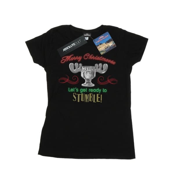 National Lampoon´s Christmas Vacation T-shirt i bomull med älghuvud - dam/dam