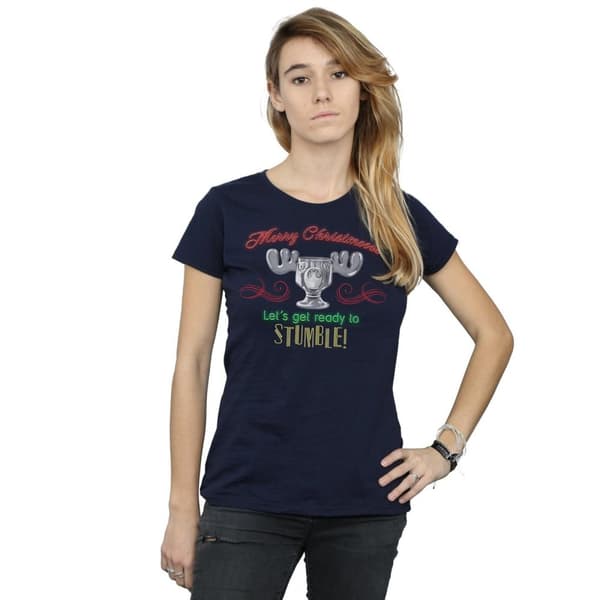 National Lampoon´s Christmas Vacation T-shirt i bomull med älghuvud - dam/dam