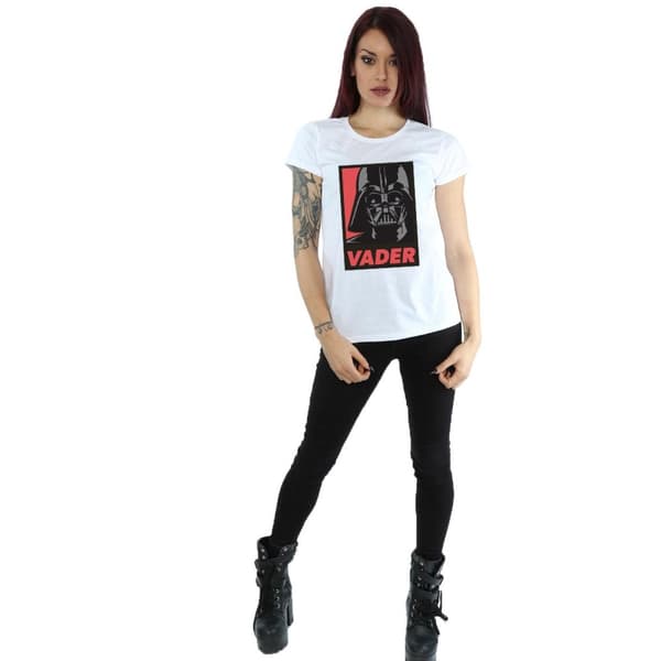 Star Wars Dam/Tjej Vader Poster Bomulls-T-shirt