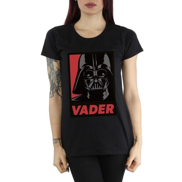 Star Wars Dam/Tjej Vader Poster Bomulls-T-shirt