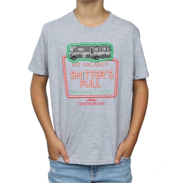 National Lampoon´s Christmas Vacation Gråskalig No Vacancy T-shirt för pojkar