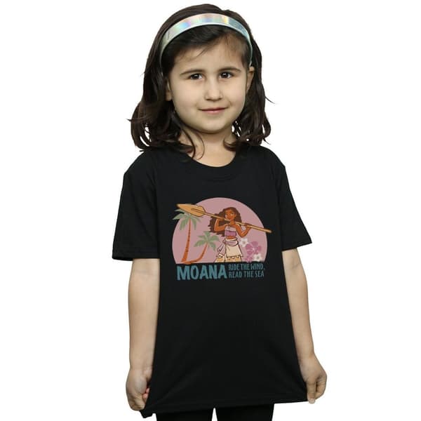 Disney Girls Moana Read The Sea Cotton T-Shirt
