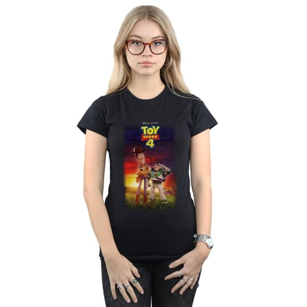Disney Dam/Tjej Toy Story 4 Buzz And Woody Poster T-shirt i bomull