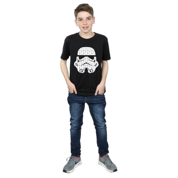 Star Wars T-shirt med stormtrooperhjälm för pojkar