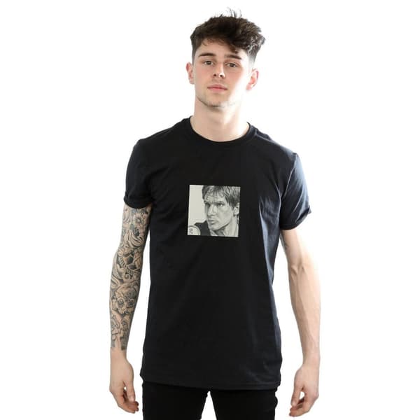 Star Wars Mens Han Solo Drawing T-Shirt