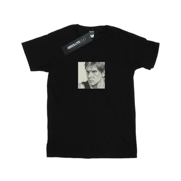 Star Wars Mens Han Solo Drawing T-Shirt