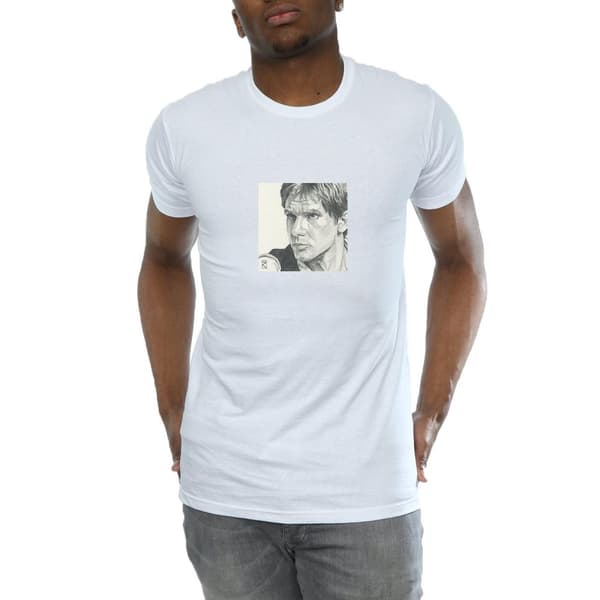 Star Wars Mens Han Solo Drawing T-Shirt