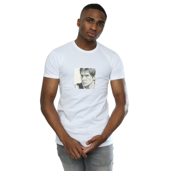 Star Wars Mens Han Solo Drawing T-Shirt