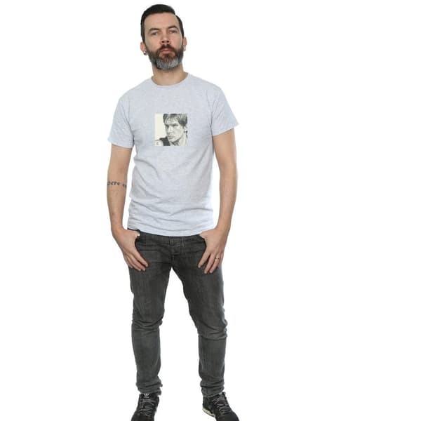 Star Wars Mens Han Solo Drawing T-Shirt