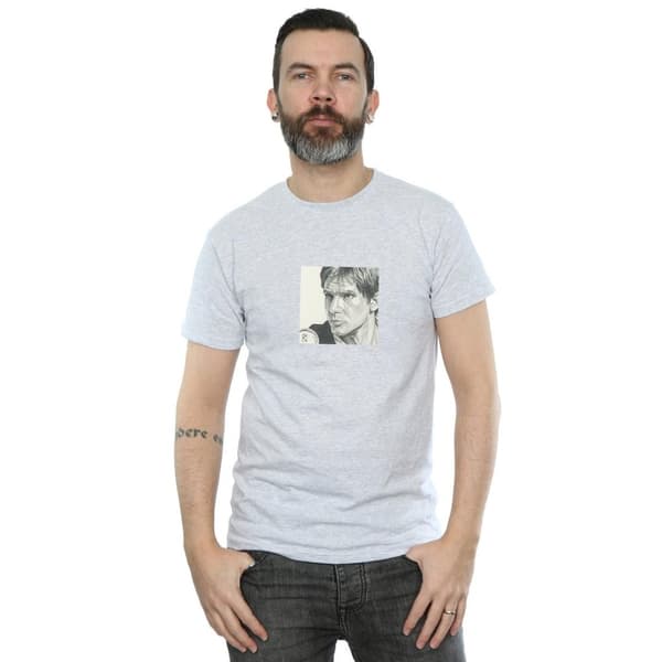 Star Wars Mens Han Solo Drawing T-Shirt