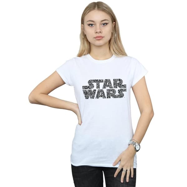 Star Wars Womens/Ladies Paisley Logo Cotton T-Shirt
