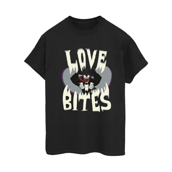 Marvel Womens/Ladies Venom Love Bites Cotton Boyfriend T-Shirt