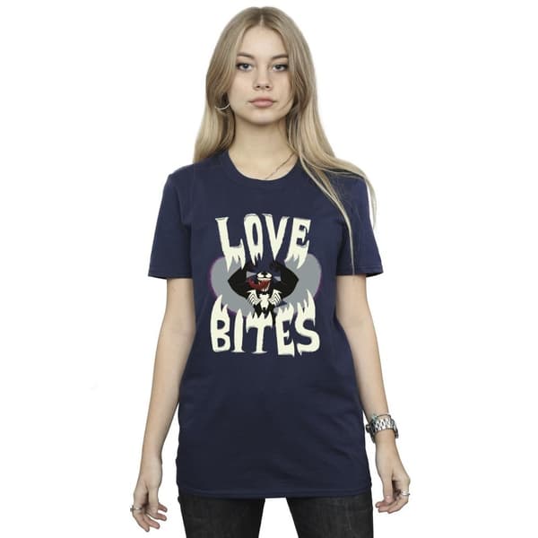 Marvel Womens/Ladies Venom Love Bites Cotton Boyfriend T-Shirt