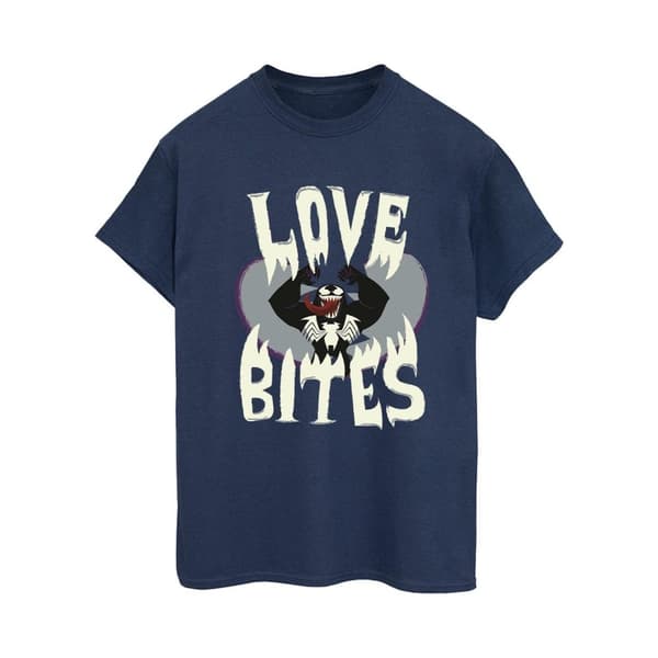 Marvel Womens/Ladies Venom Love Bites Cotton Boyfriend T-Shirt